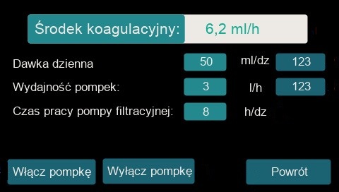 Automatyczne dozowanie środka koagulantu