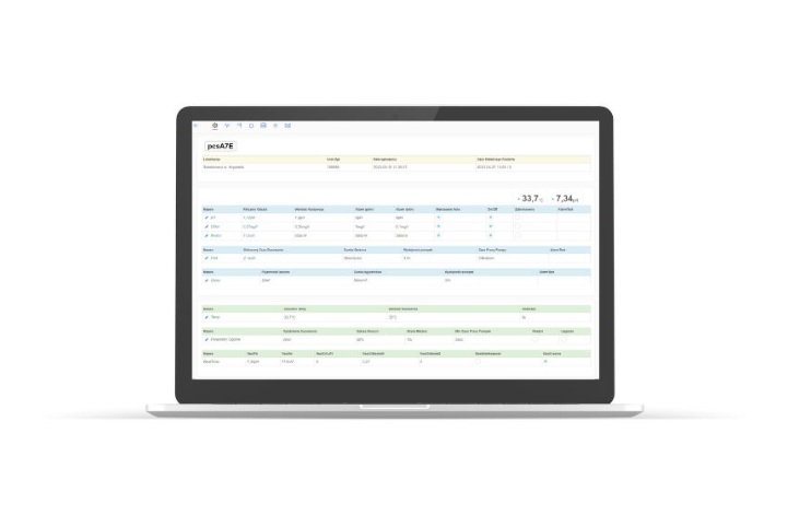 Portal serwisowy PCS - interfejs monitorowania i sterowania